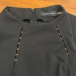 Ivanka Trump 16 Elegant Black Sleeveless Dress rose gold details